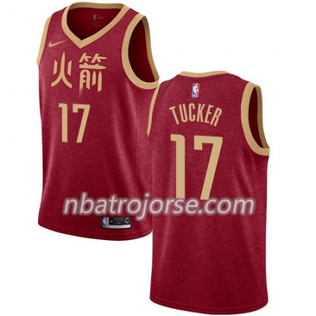Män Houston Rockets Tröja PJ Tucker 17 2018-19 Nike City Edition Röd Swingman